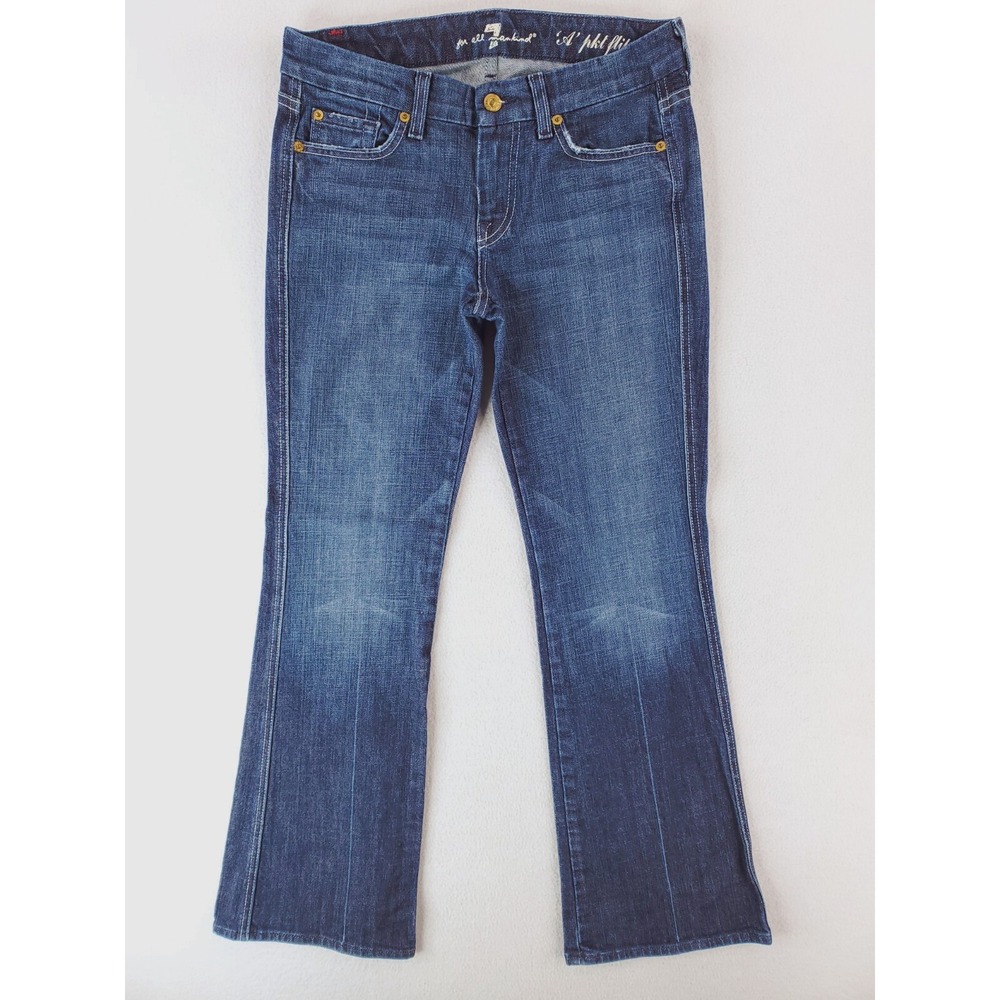7 For All Mankind Jeans Womens 26 A Pocket Flip Flop Flared Boot Low Rise Y2K